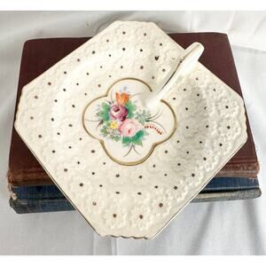 Tashiro-Shoten Square Handle, Serving Dish, Japan 1945 Trinket Dish, Vanity Tray